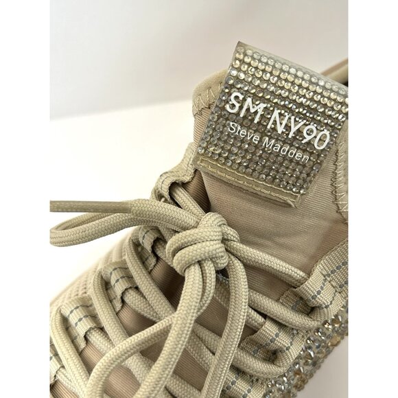 Steve Madden SM NY 90 Rhinestone Sneakers SM49498654 Women’s 9 M Blush MAXIMA - Picture 6 of 15